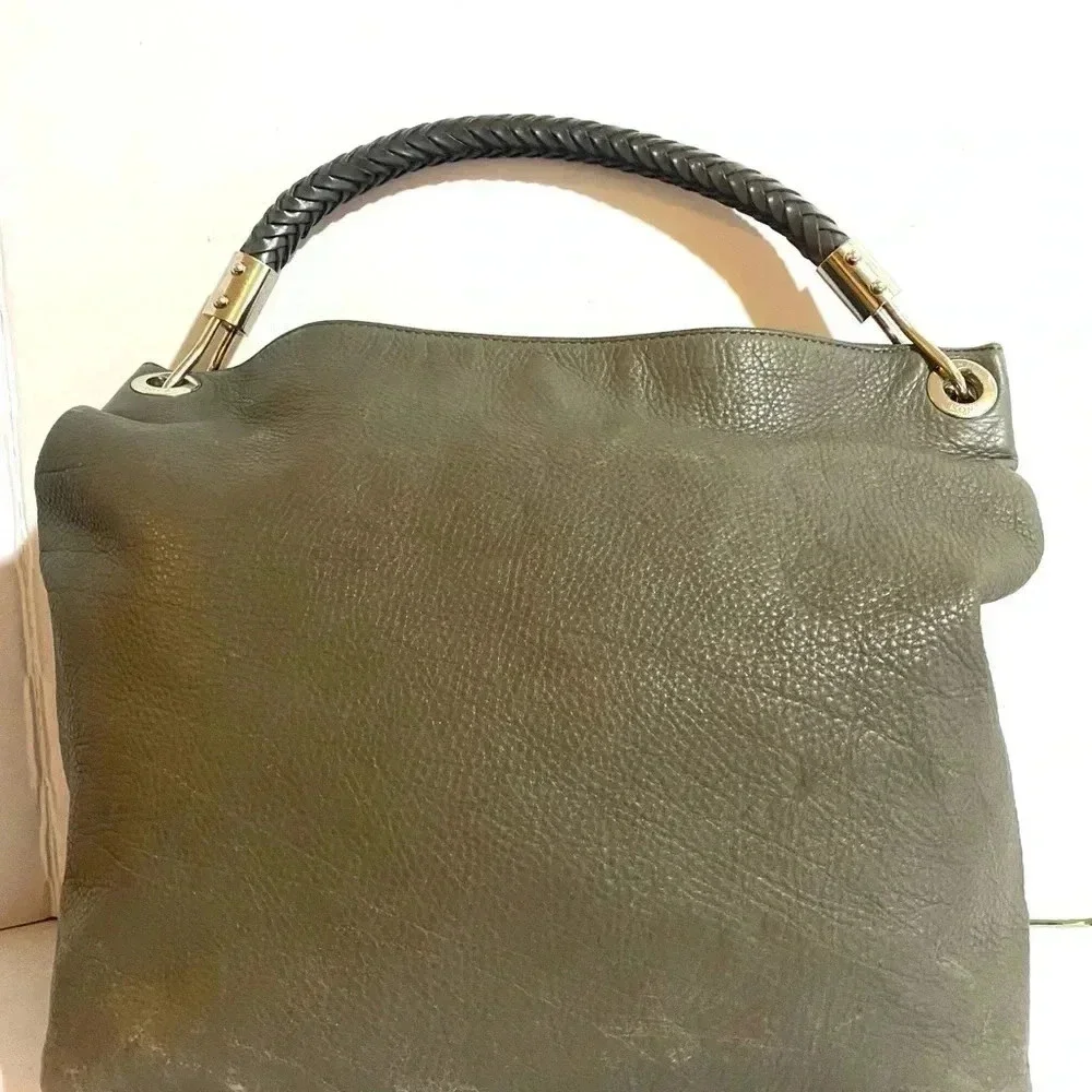 Michael kors grey distressed leather hobo/ shoulder handbag